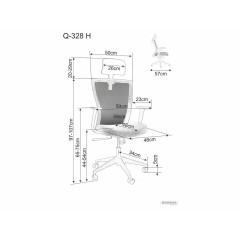 Fotel obrotowy Q-328H - OBRQ328HC