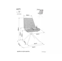 Krzesło Asti Brego - ASTIBRCSZ