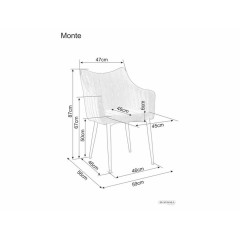 Krzesło Monte Sztruks - MONTESCGR