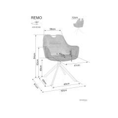 Krzesło Remo Brego - REMOBRCGR