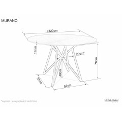 Stół Murano - MURANOBCHFI120