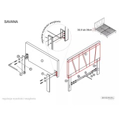 Łóżko Savana Velvet - SAVANAV120BE