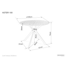 Stół Aster - ASTERBC100