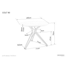 Stół Colt - COLTDCFI90