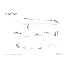 Stół Damar - DAMARBC100