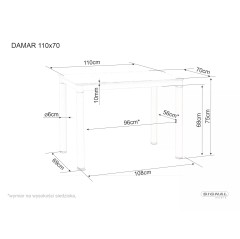 Stół Damar - DAMARDAC110