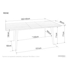 Stół Rene - RENEDC160