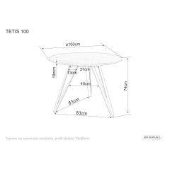 Stół Tetis - TETISBC100