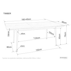 Stół Timber - TIMBERD160