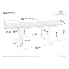 Stół Umberto II - UMBERTOIIDAC160