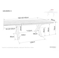 Stół Xaviero II - XAVIEROIIDAC160