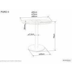 Stół Puro II laminat - PURO2LAMFI60