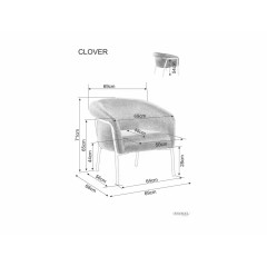 Fotel Clover Brego - CLOVERBRCCU