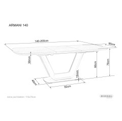 Stół Armani - ARMANIBB140