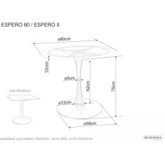 Stół Espero - ESPEROBC80