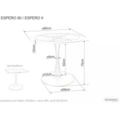 Stół Espero II - ESPEROIICC80