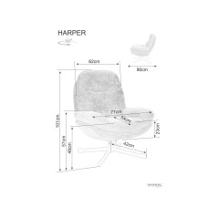 Fotel Harper - HARPERC