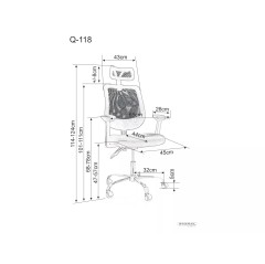 Fotel Obrotowy Q-118 - OBRQ118C