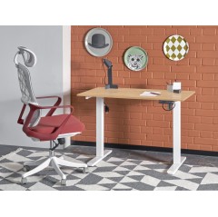 B53 biurko biurko z funkcją regulacji wysokości, dąb artisan / biały (2p1szt)