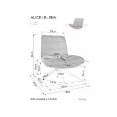 Fotel Alice Brego - ALICEBRJBE31