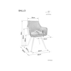 Krzesło Ballo Brego - BALLOBRCSZ07