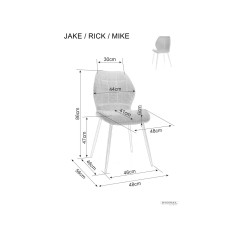 Krzesło Jake Velvet - JAKEVCCY