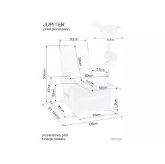 Fotel zozkładany Jupiter M Brego - JUPITERMBRCSZ18