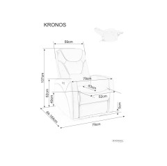 Fotel rozkładany Kronos Velvet - KRONOSVCA