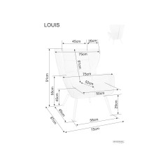 Fotel Louis Velvet - LOUISVCSZ