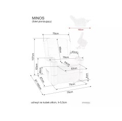 Fotel rozkładany Minos Raven - MINOSRABE24