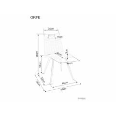 Krzesło Orfe Sztruks - ORFESCBR