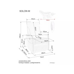 Fotel rozkładany Solon M Brego - SOLONMBRJBE22