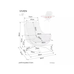 Fotel Vivien Velvet - VIVIENVCU