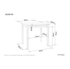 Stół Adam 90 - ADAMKADCT90