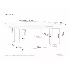 Stół Presto - PRESTODACZ140