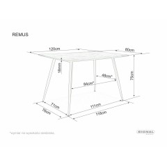 Stół Remus - REMUSD120