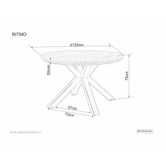Stół Ritmo - RITMODC120