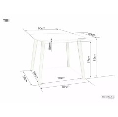 Stół Tibi - TIBIDBB90