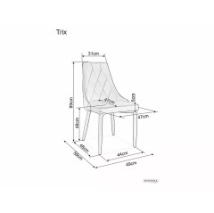Krzesło Trix B Velvet - TRIXBVCSZ