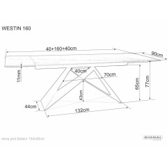 Stół Westin Ceramic Sahara Noir - WESTINCCC160