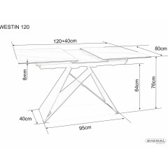 Stół Westin SC - WESTINSCB120