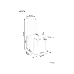 Krzesło Atom Velvet - ATOMVCBE