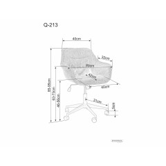 Fotel obrotowy Q-213 Brego - OBRQ213BRCSZ