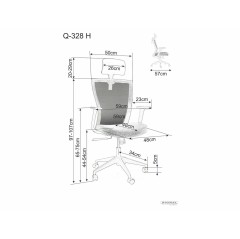 Fotel obrotowy Q-328H - OBRQ328HCN