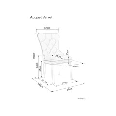 Krzesło August Velvet - AUGUSTVCZ78