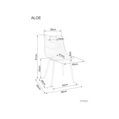 Krzesło Aloe - ALOEMICBR