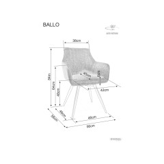 Krzesło Ballo Brego - BALLOBRCCSZ