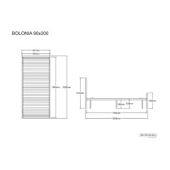 Łóżko Bolonia - BOLONIAB90