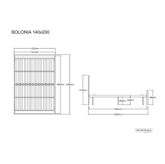 Łóżko Bolonia - BOLONIAB140