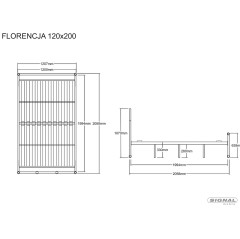 Łóżko Florencja - FLORENCJAB120